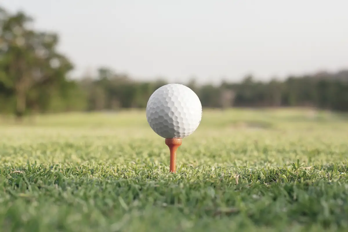 golf ball on a tee