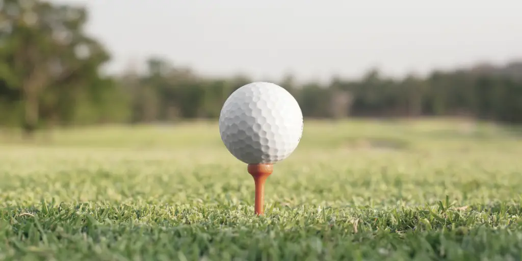 golf ball on a tee